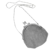 Silver Chainmail Purse – Handmade Stainless Steel Mesh Evening Bag for Parties